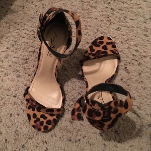 Leopard Heels- never worn!